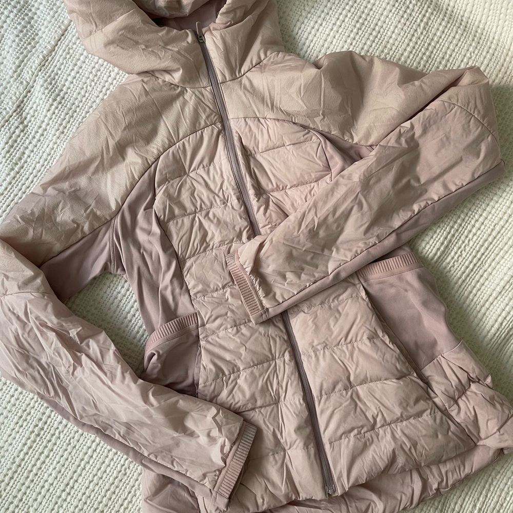 lululemon athletica Blush Hooded Quilted Lightweight Jacket